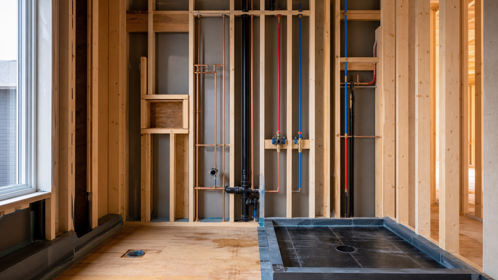 Organized residential plumbing rough-in design inspiration in Windsor Ontario